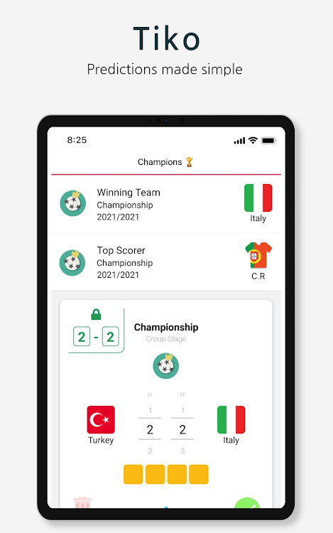 #7. Tiko: Soccer Predictor (Android) By: Tomer Ittah