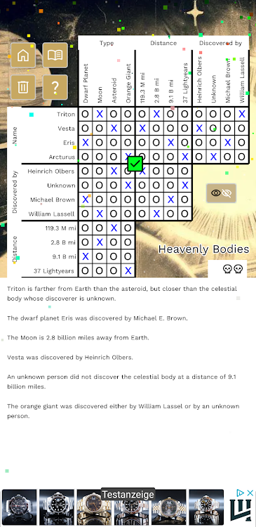 #4. Logikal - logic grid puzzles (Android) By: Kai Hartmann Games