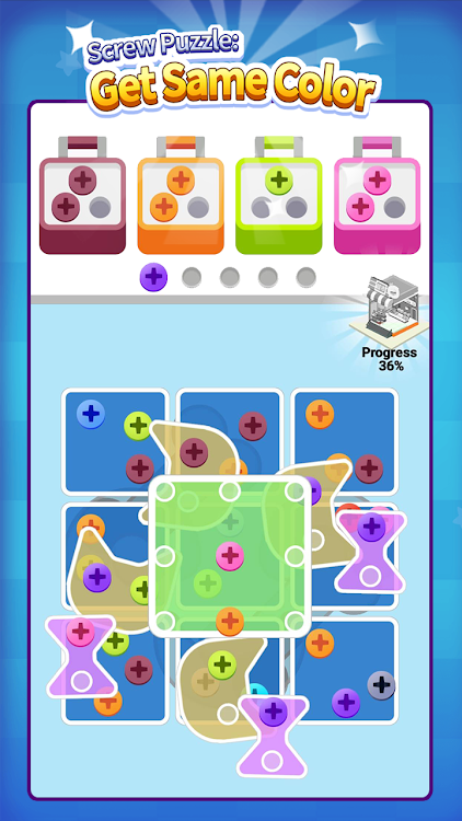 #7. Screw Puzzle: Get Same Color (Android) By: KAITUOZHE NETWORK TECHNOLOGY LIMITED