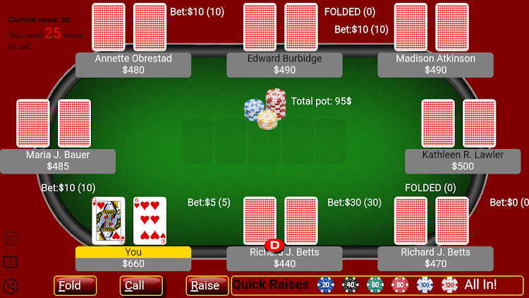 #5. Texas Holdem Poker - Casino (Android) By: GTSStar .co