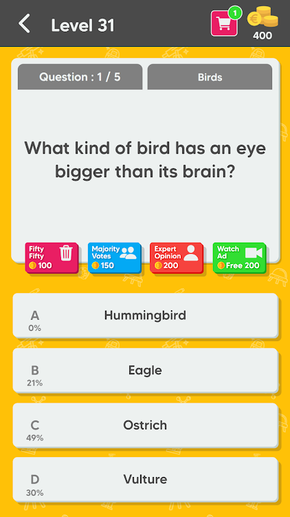 #4. Trivia Master - Quiz Games (Android) By: Eggies