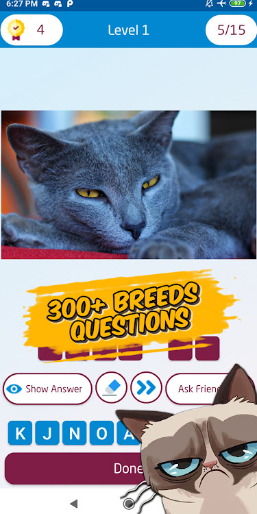 #4. cat breed quiz (Android) By: khicomro