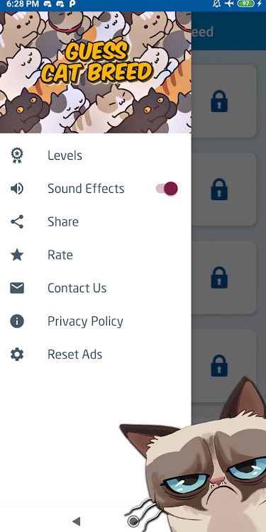 #6. cat breed quiz (Android) By: khicomro