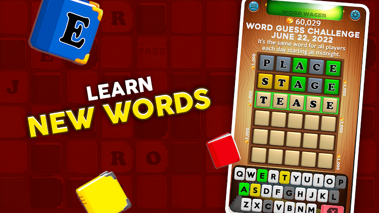 #7. Word Wager - Match 3 Word Game (Android) By: Gilligames