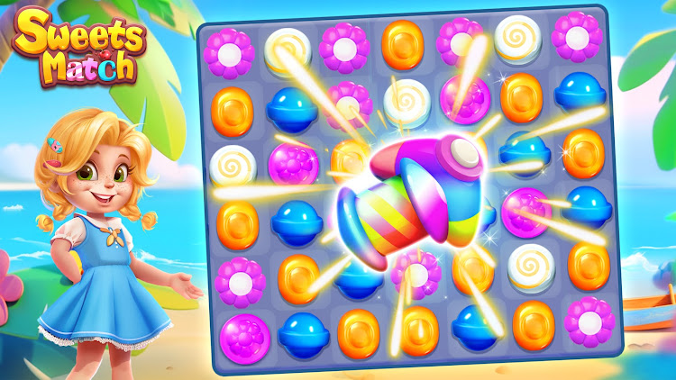 #6. Sweets Match (Android) By: 707 INTERACTIVE: Fun Epic Casual Games