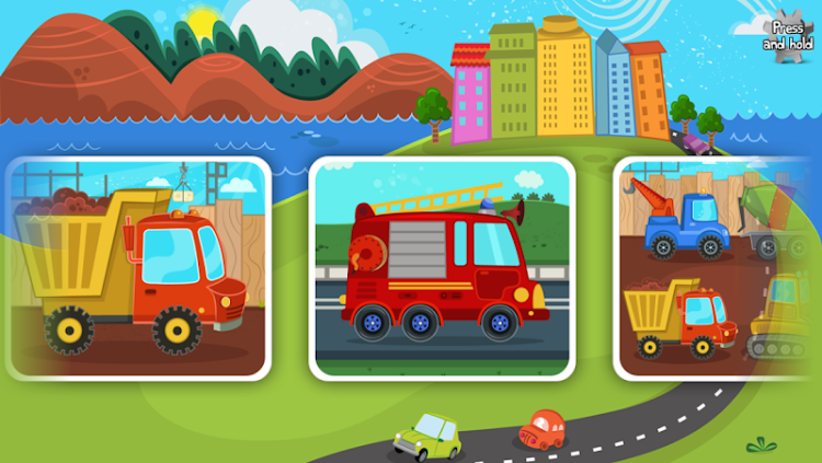 #9. Cars & Trucks Puzzle for Kids (Android) By: Pixel Envision Ltd.