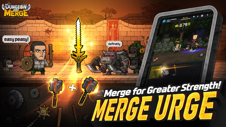 #2. Dungeon and Merge : Idle RPG (Android) By: Wemade Connect