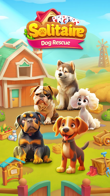 #7. Solitaire Dog Rescue (Android) By: Unicorn Board Games