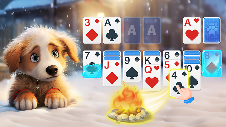 #8. Solitaire Dog Rescue (Android) By: Unicorn Board Games