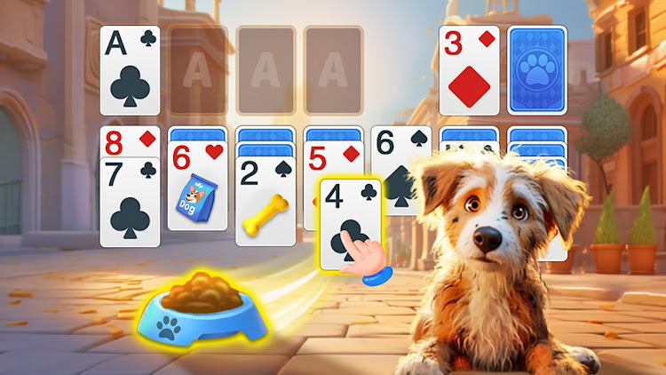 #10. Solitaire Dog Rescue (Android) By: Unicorn Board Games