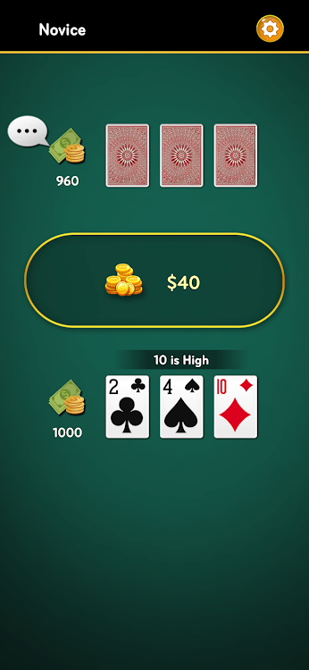 #3. Three Card Brag (Android) By: Red Game