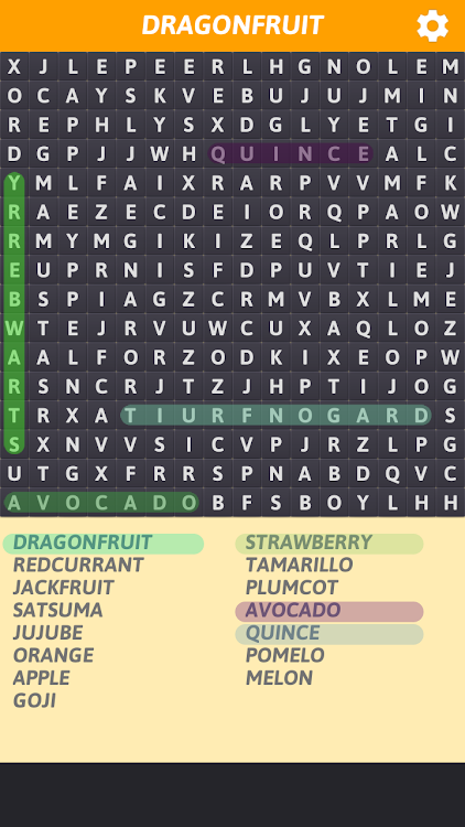 #6. Fruits Word Search (Android) By: Sant Mostarda Catchup Dev Games