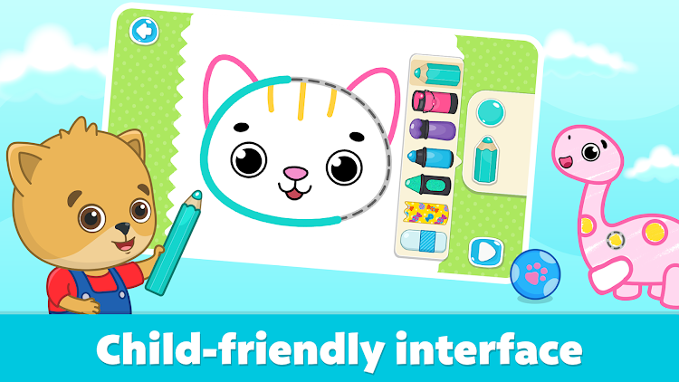 #8. Drawing Games for Kids (Android) By: Bimi Boo Kids Learning Games for Toddlers FZ-LLC