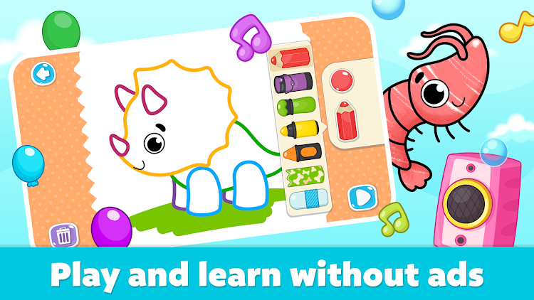 #10. Drawing Games for Kids (Android) By: Bimi Boo Kids Learning Games for Toddlers FZ-LLC