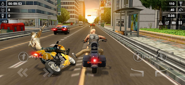 #9. Road Rush - Street Bike Race (Android) By: Supercode Games