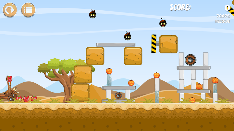 #4. Pumpkins knock down (Android) By: Enerdc games