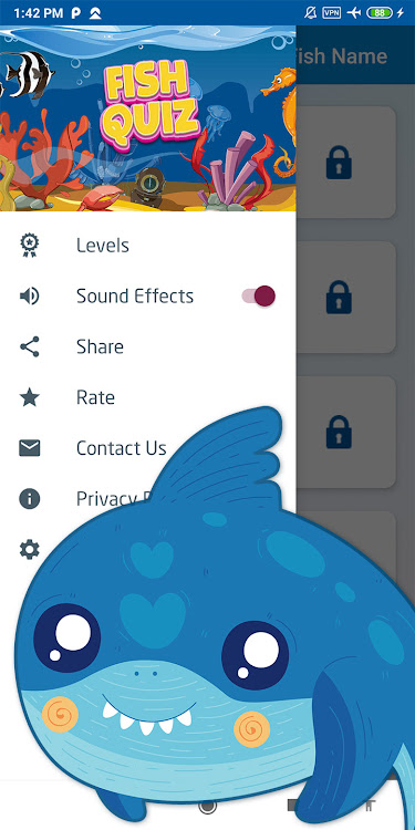 #5. fish quiz games (Android) By: khicomro