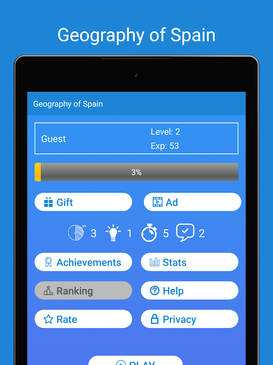 #6. Geography of Spain (Android) By: Miguel Flecha