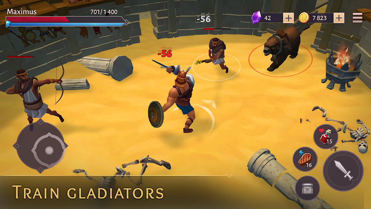 #9. Gladiators: Survival in Rome (Android) By: Colossi Games