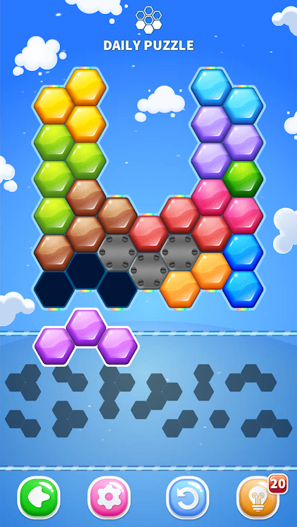 #4. Block Puzzle: Hexa Candy (Android) By: pixpuzz