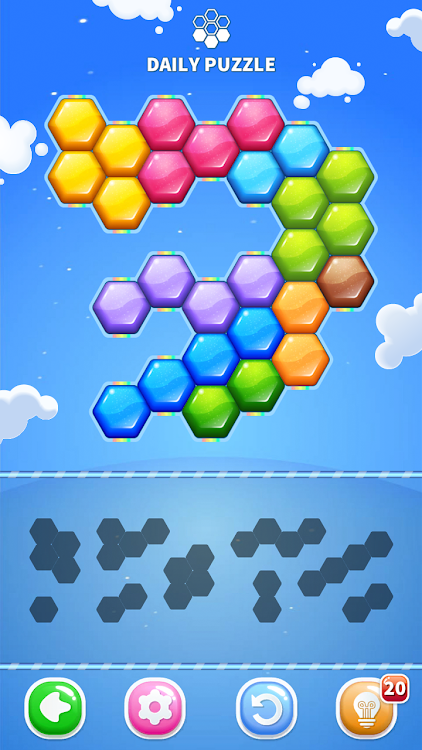 #5. Block Puzzle: Hexa Candy (Android) By: pixpuzz