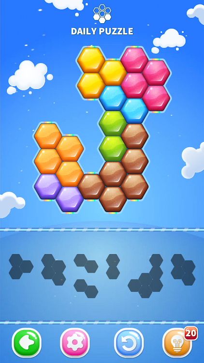 #6. Block Puzzle: Hexa Candy (Android) By: pixpuzz