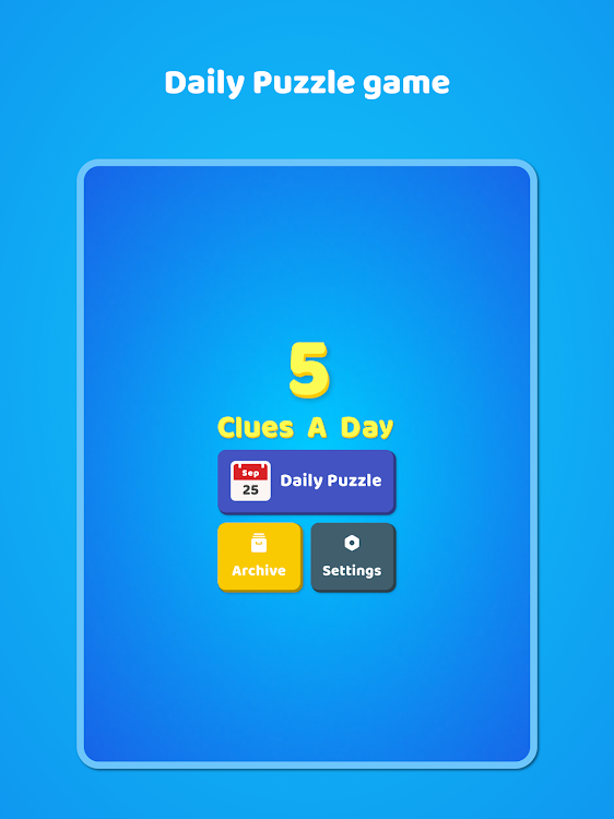 #5. 5 Clues A Day (Android) By: Puzzle Rocket