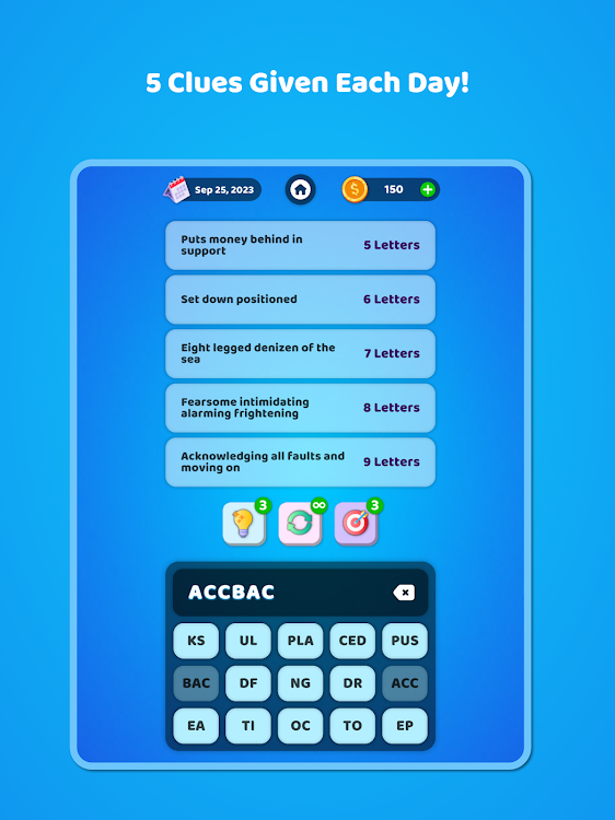 #6. 5 Clues A Day (Android) By: Puzzle Rocket