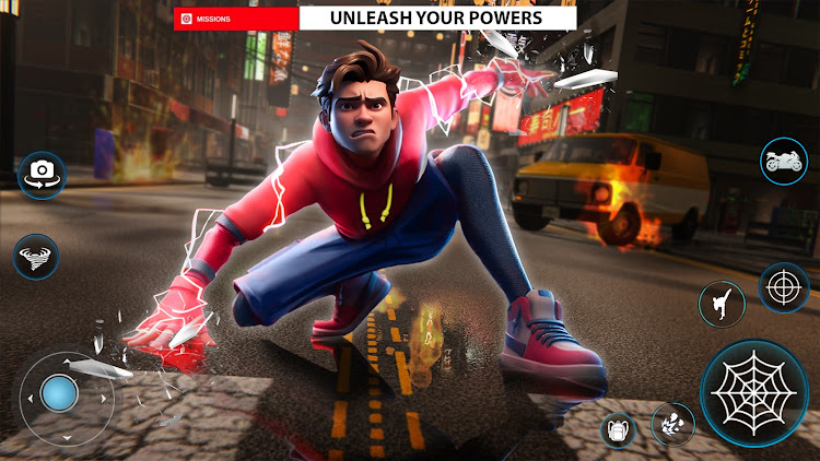 #4. Fighter Hero - Spider Fight 3D (Android) By: Battle Jobs - Shooting Games & Robot Games