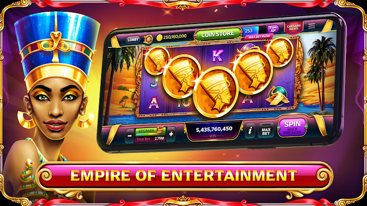 #5. Caesars Slots: Casino Games (Android) By: Playtika