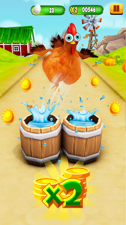 #2. Chicken Runner: Pet Running (Android) By: Fun Tengu Games