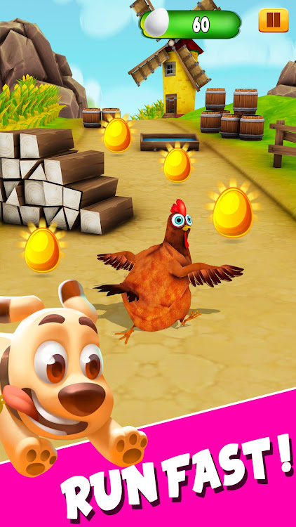 #4. Chicken Runner: Pet Running (Android) By: Fun Tengu Games