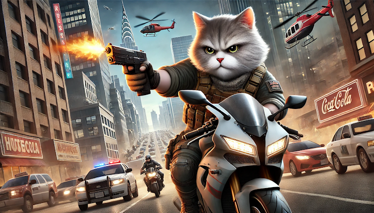 #6. Super Cat Hero Open World Game (Android) By: Getflynz