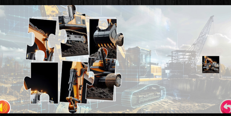 #9. Excavator jigsaw puzzle game (Android) By: Nurlaela