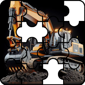 Excavator jigsaw puzzle game