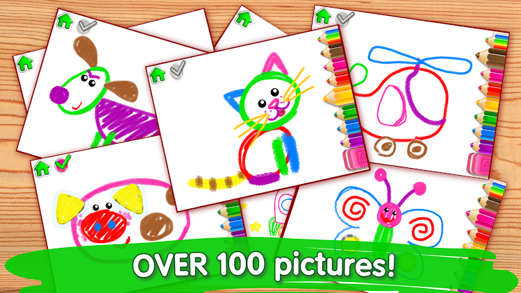 #6. Toddler Drawing Apps for Kids (Android) By: Bini Games