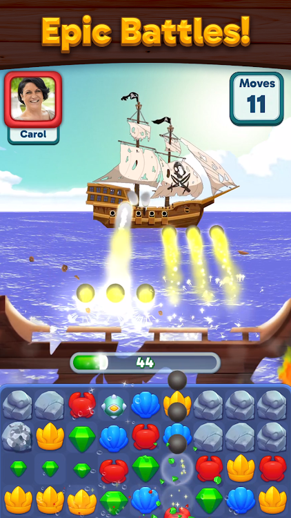 #7. Pirate Match (Android) By: Grupo Promineo S.L.U.