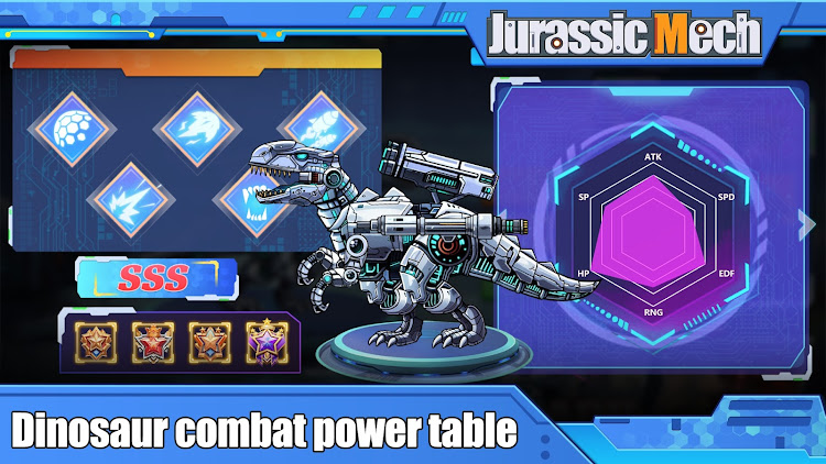 #4. Jurassic Mech: Dinosaur War (Android) By: MMGame Studios