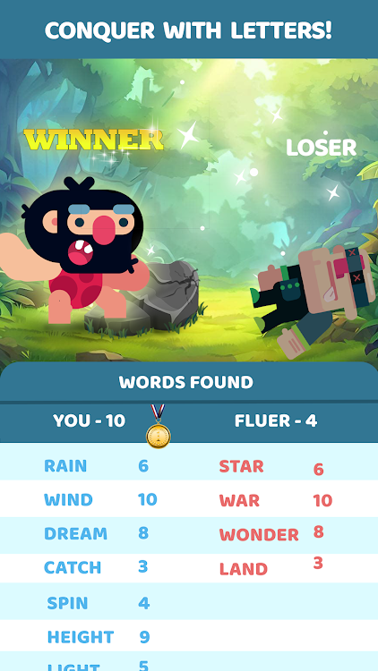 #5. Poke of Words: Fun Word Puzzle (Android) By: Pixcell Play