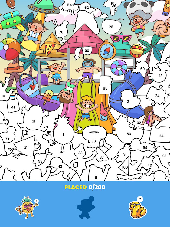 #9. Sticker Book: Color By Number (Android) By: Lion Studios Plus