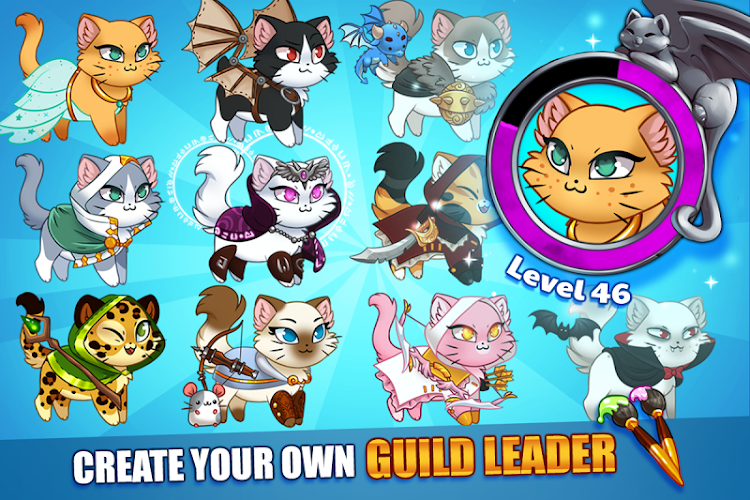 #9. Castle Cats - Idle Hero RPG (Android) By: PocApp Studios