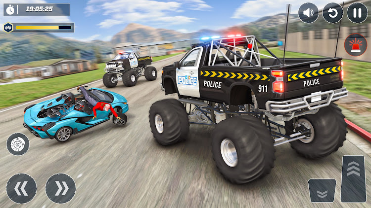 #2. Police 4x4 Monster Truck Games (Android) By: Bat Wings