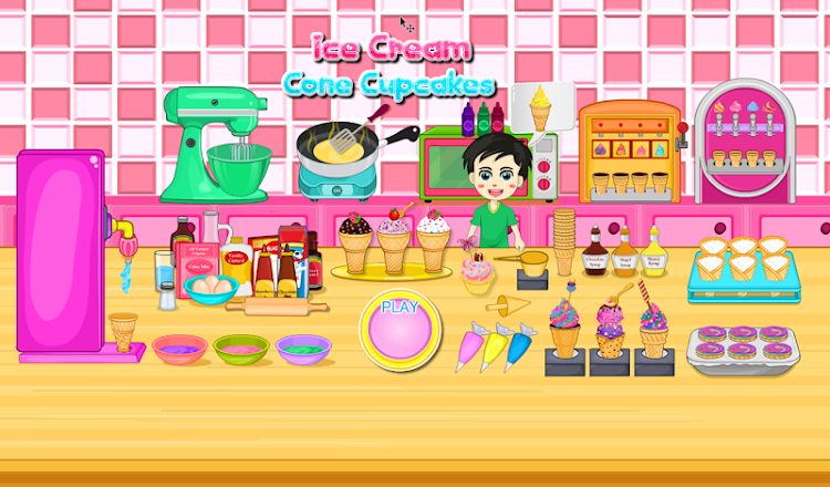 #9. Cooking Ice Cream Cone Cupcake (Android) By: bweb media