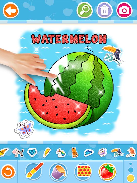 #9. Fruits and Vegetables Coloring (Android) By: Baram FZE