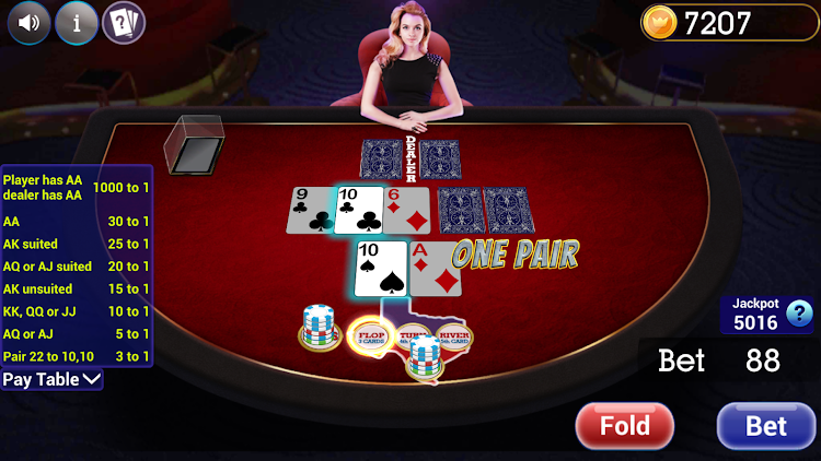 #4. Texas Holdem Progressive Poker (Android) By: Blue Wind Studio