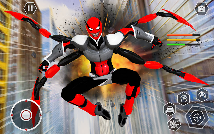 #6. Black Spider Rope SuperHero (Android) By: Gamepoint world