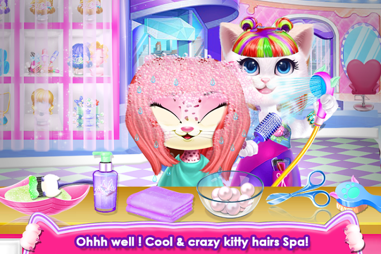 #4. Fluffy Kitty Hair Salon (Android) By: rosytales