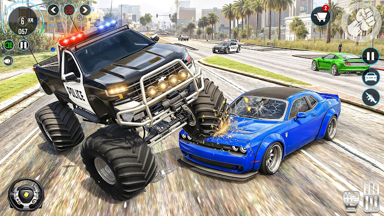 #2. Police Monster Truck Cop Games (Android) By: Gaming Switch