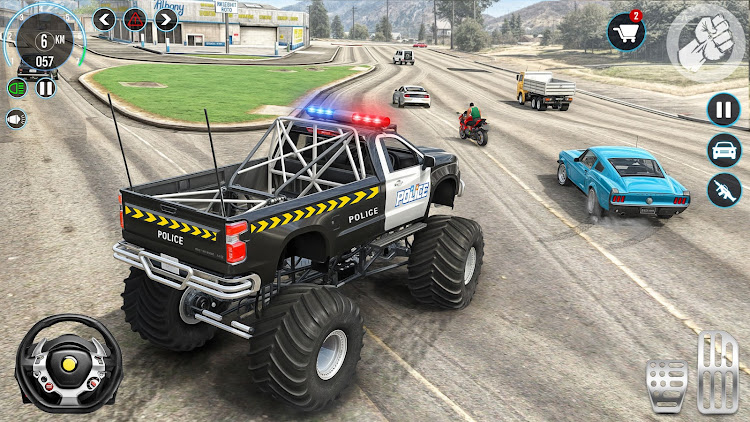 #3. Police Monster Truck Cop Games (Android) By: Gaming Switch