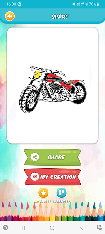 #2. Coloring Motor Bike Racing (Android) By: Zalea